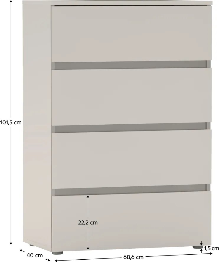 PARMAD komód, kasmír