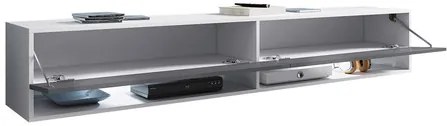 Függesztett TV szekrény Adenuk 140 MDF (fehér + fehér gyapjú) (LED RGB világítással). 1106327