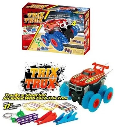 Trix Trux Monster trükkös autópálya Játék Szett Fiúknak Legjobb Ajándék