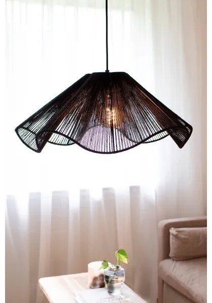 Markslöjd 108682 - Csillár zsinóron NAMI 1xE27/40W/230V fekete