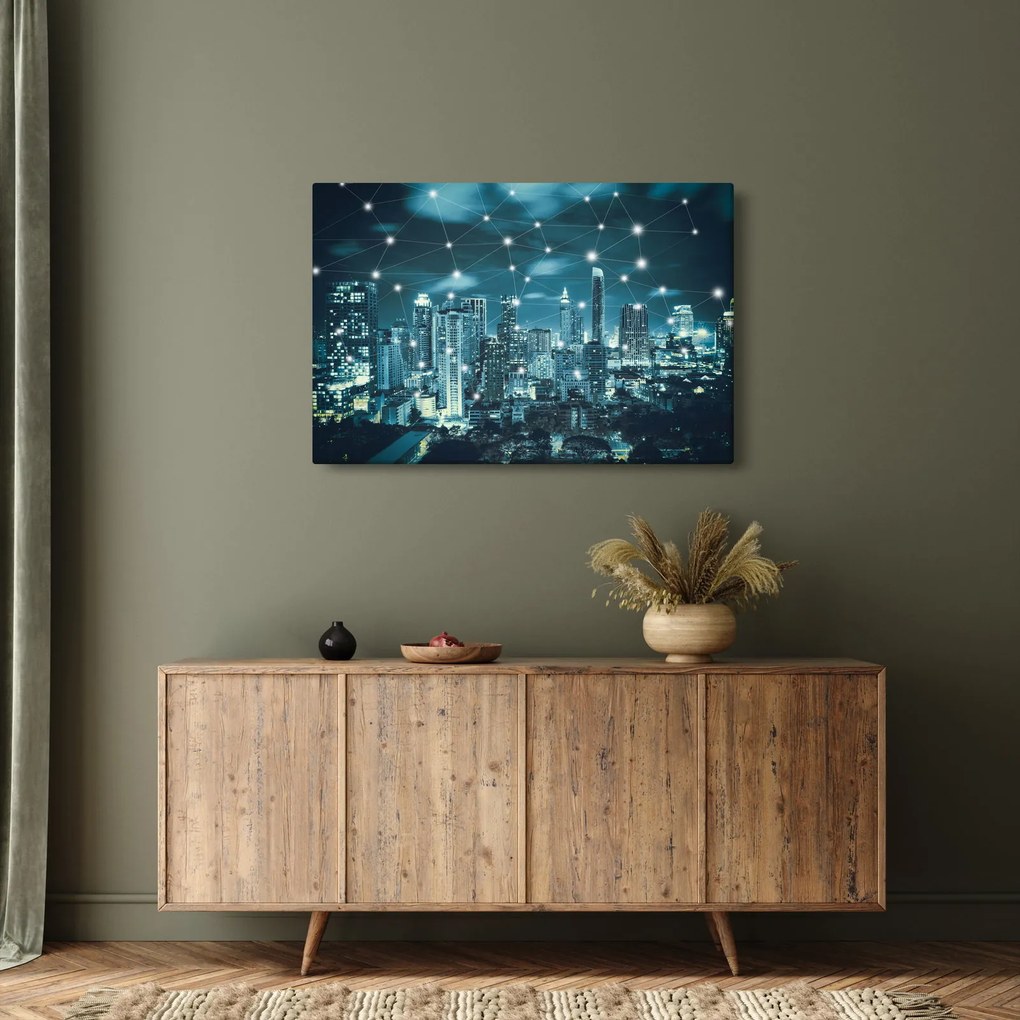 Egy ragyogó metropolisz képe (90x60 cm)