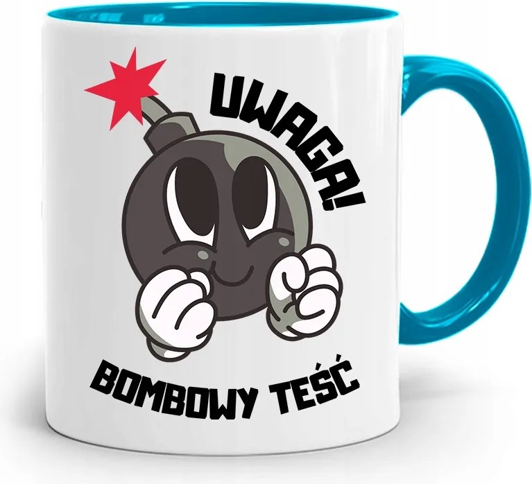 Kék Bögre Apósnak Figyelem! Bomba Após fényképes nyomattal