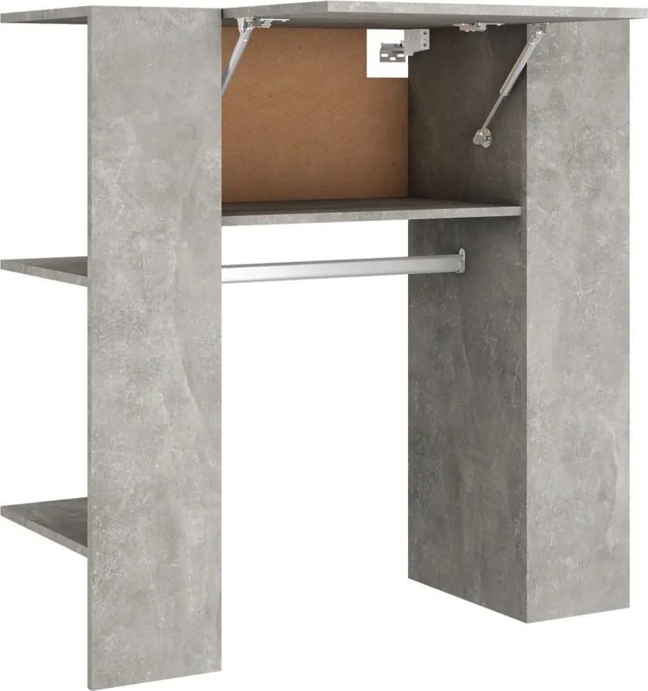 vidaXL betonszürke szerelt fa előszobaszekrény 97,5 x 37 x 99 cm