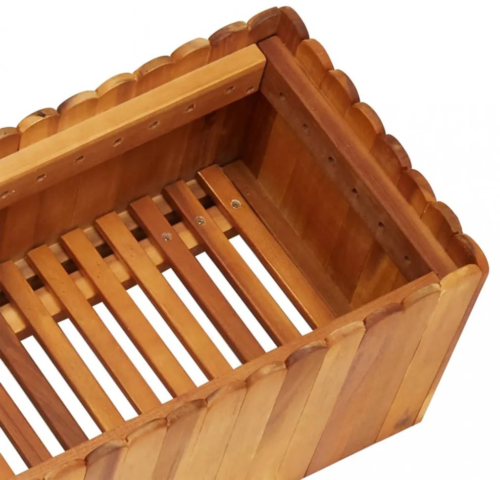 tömör akácfa kerti magaságyás 150 x 30 x 25 cm