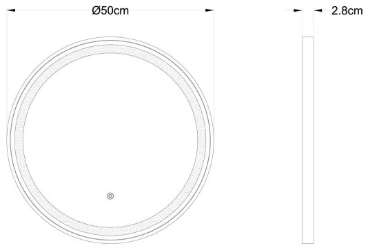 Globo 84035 - LED tükrös lámpa RIVAS LED/10W/230V, 50 cm átm.