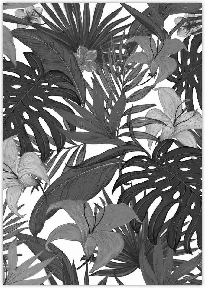 Poszterek A4 Pion Kék Monstera Blue