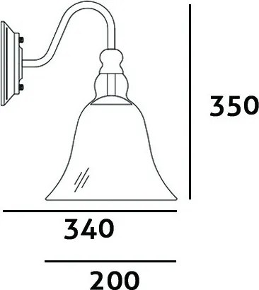 Cosmolight PARIS W01796BK Fali lámpa 1x40W/E27