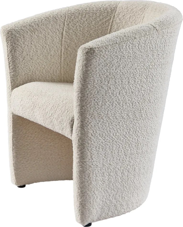 Klub fotel, tejszínes Coral anyag, CUBA