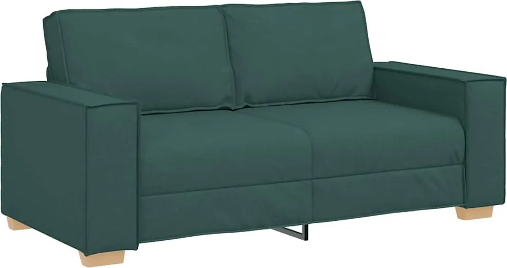 vidaXL kétszemélyes sötétzöld szövetkanapé 180x78x84 cm