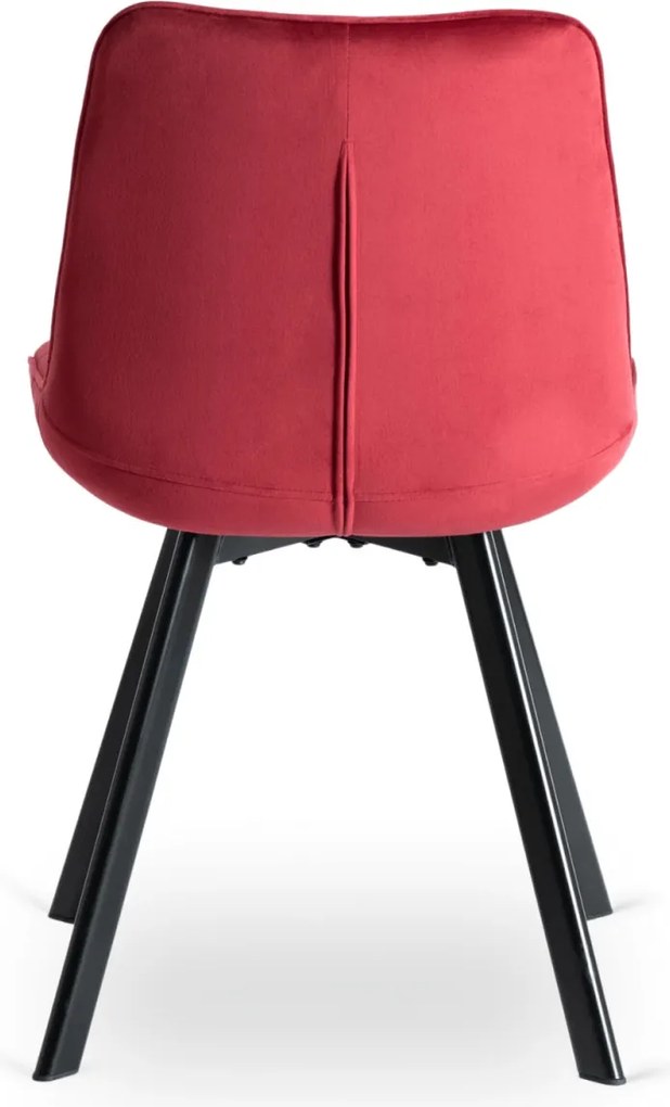 Szék bordó színben, bársony kárpittal RICK