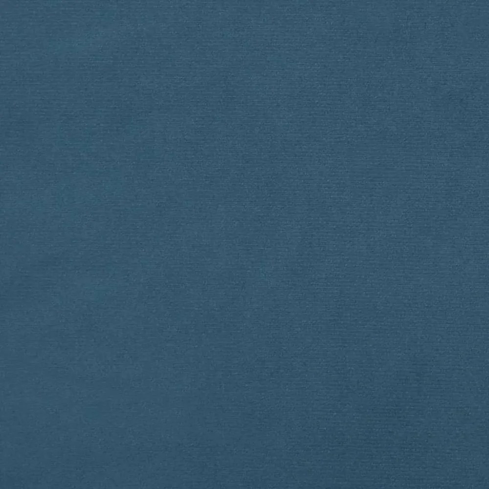 4 db sötétkék bársony fejtámla 100x5x78/88 cm