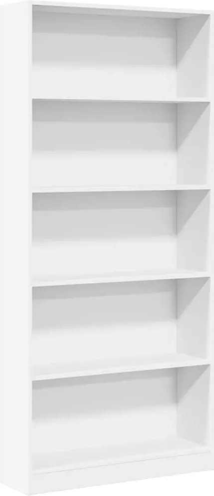 vidaXL fehér szerelt fa könyvespolc 80 x 24 x 176 cm