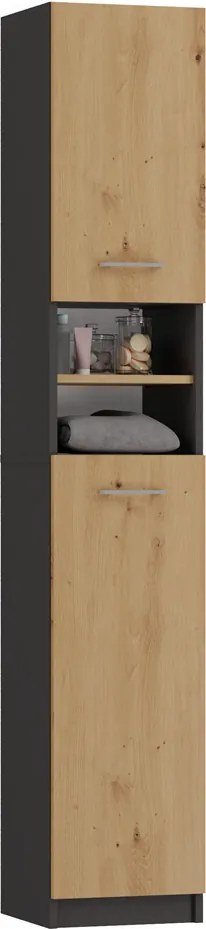 Marbela fürdőszoba szekrény, antracit-tölgy