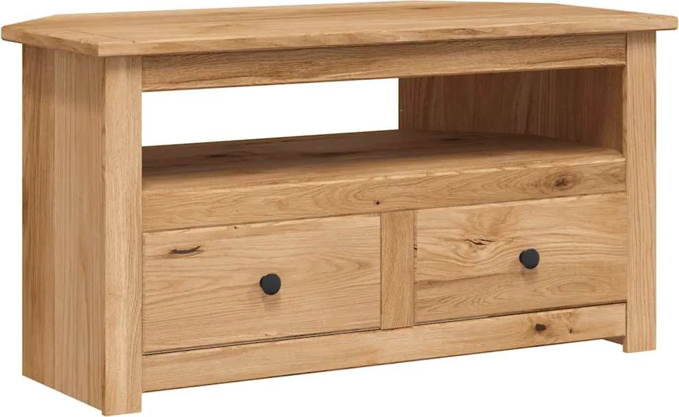 vidaXL panama stílusú tömör fenyőfa sarok TV-szekrény 93 x 49 x 49 cm