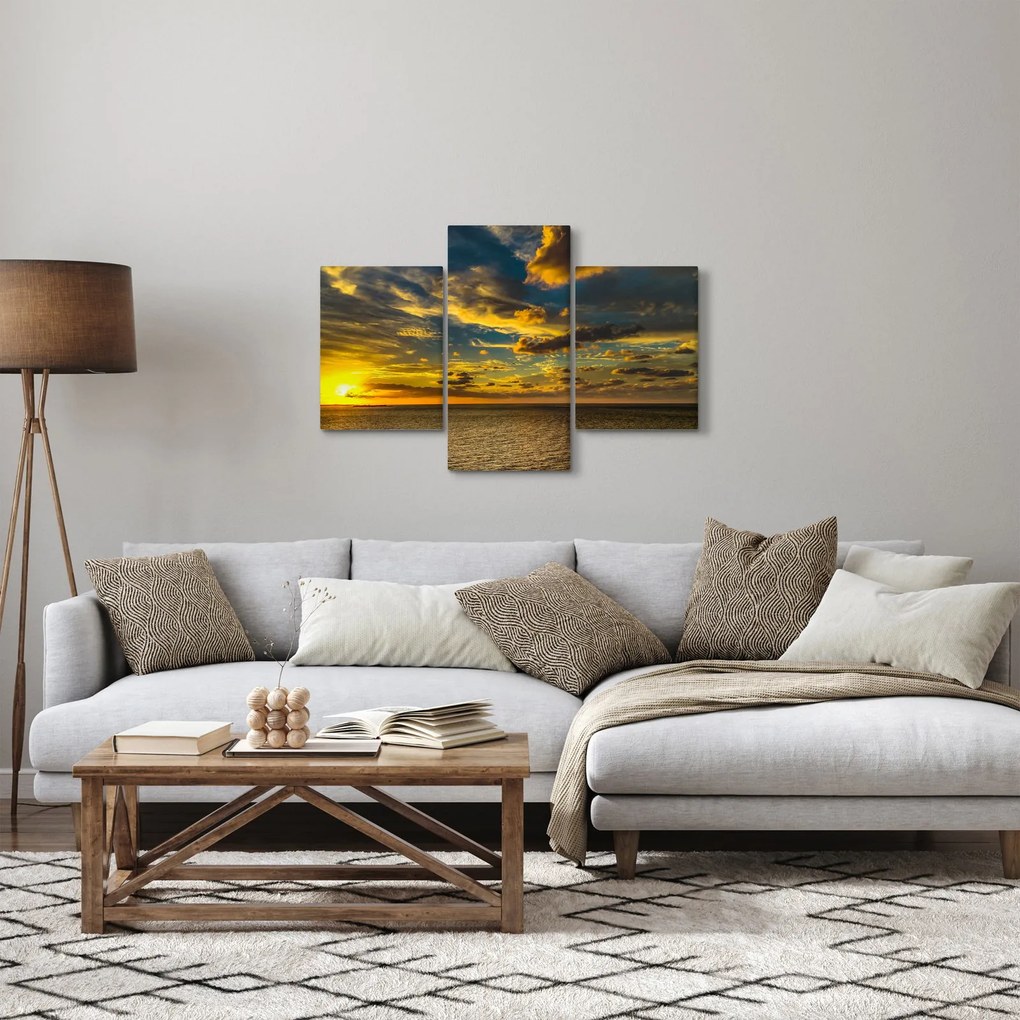 Vászonkép - Naplemente a tengeren (90x60 cm)