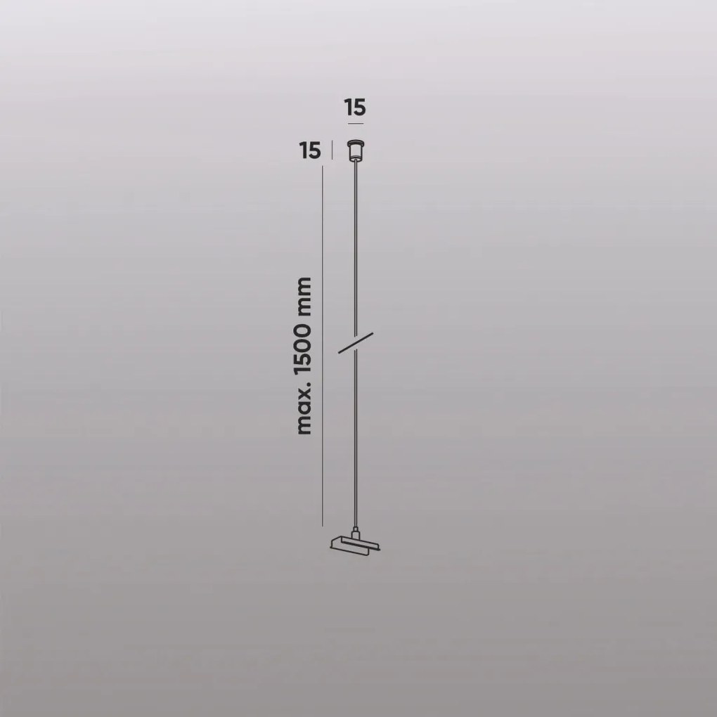 TR/EU-2126-BK Mechanical suspension for the SMART BASE TR/EU-ack, IP20, 1.5 m, black, aluminum — TR/EU-2126-BK