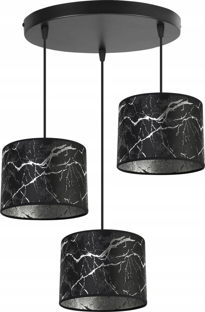 Mennyezeti Lámpa Lógó Csillár Hármas Lámpabúra Glamour Ezüst Elegáns