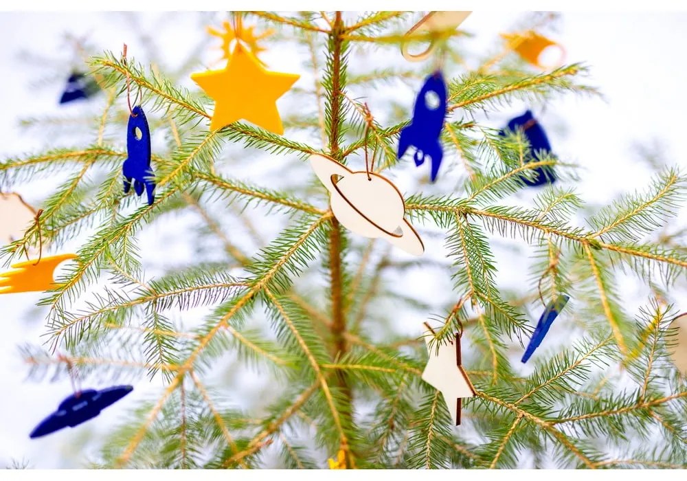 Medium 8 db-os fa karácsonyi dekoráció készlet - Spira