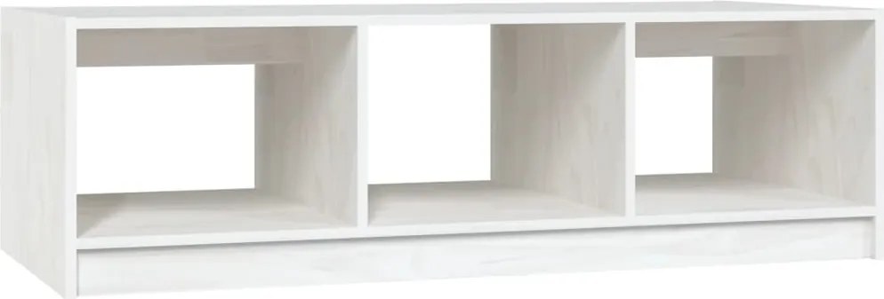 vidaXL fehér tömör fenyőfa dohányzóasztal 110 x 50 x 34 cm