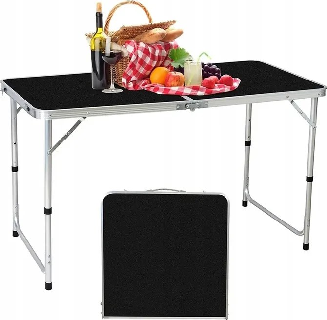 Turista Szett Kemping Asztal 4 Szék Összecsukható Bőrönd 5in1