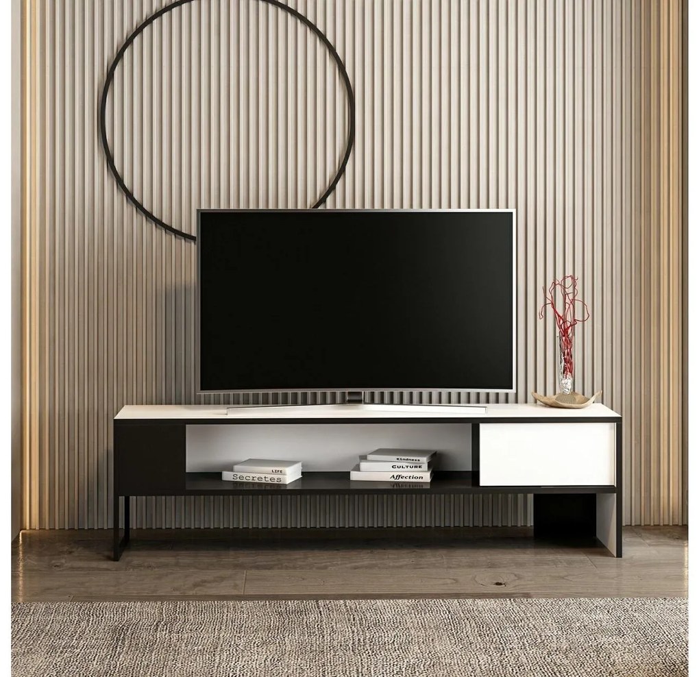 TV asztal/szekrény Bumemu 2 (fehér + fekete) . 1095621
