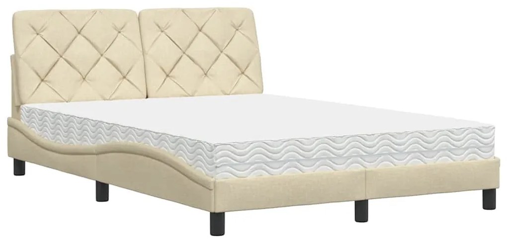 ágy matraccal krém 140x200 cm szövet