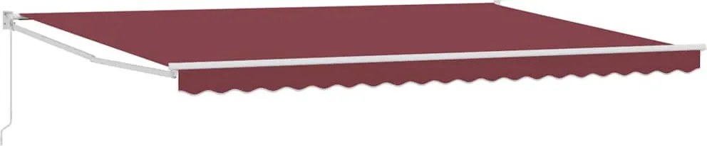 Burgundi vörös kézzel kihúzható napellenző 500 x 300 cm