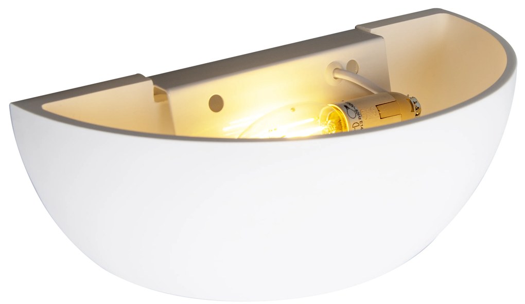 Modern fali lámpa fehér - Hiske