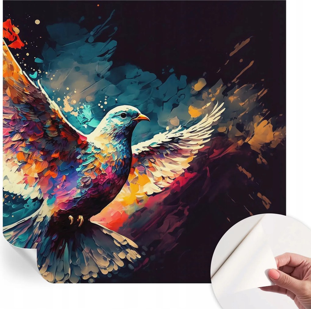 Fotótapéta Fali tapéta Hálószobába és Nappaliba Színes madár 250x250 cm