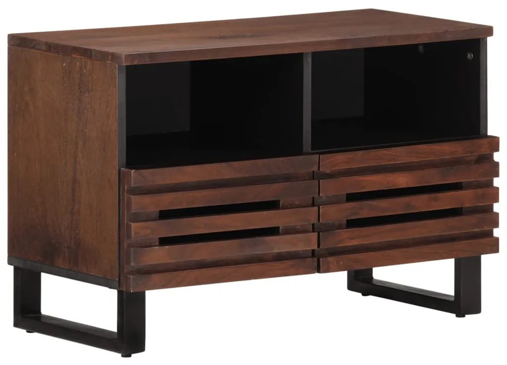 barna tömör mangófa TV-szekrény 70 x 34 x 46 cm