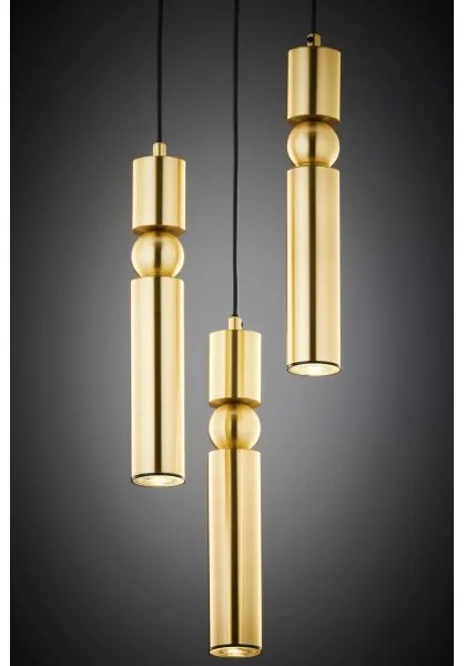 Jupiter 2019 - Csillár zsinóron ALAS 3xGU10/10W/230V arany