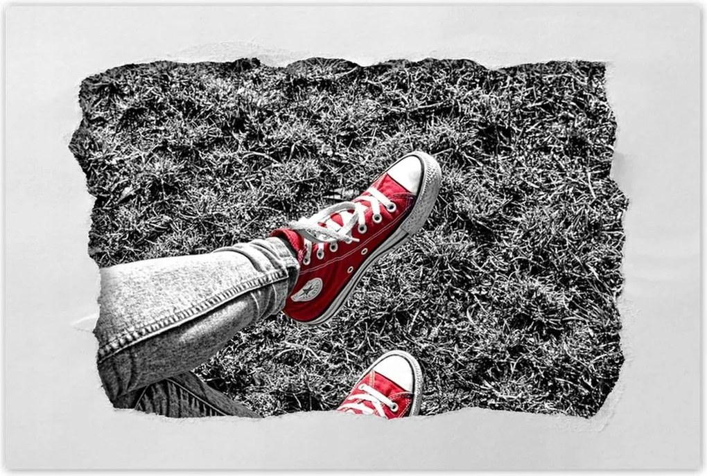 Poszter 60x40 Piros tornacipő Cipő