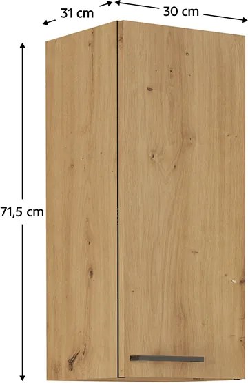 Felső szekrény, artisan tölgy, MONRO 30 G-72 1F