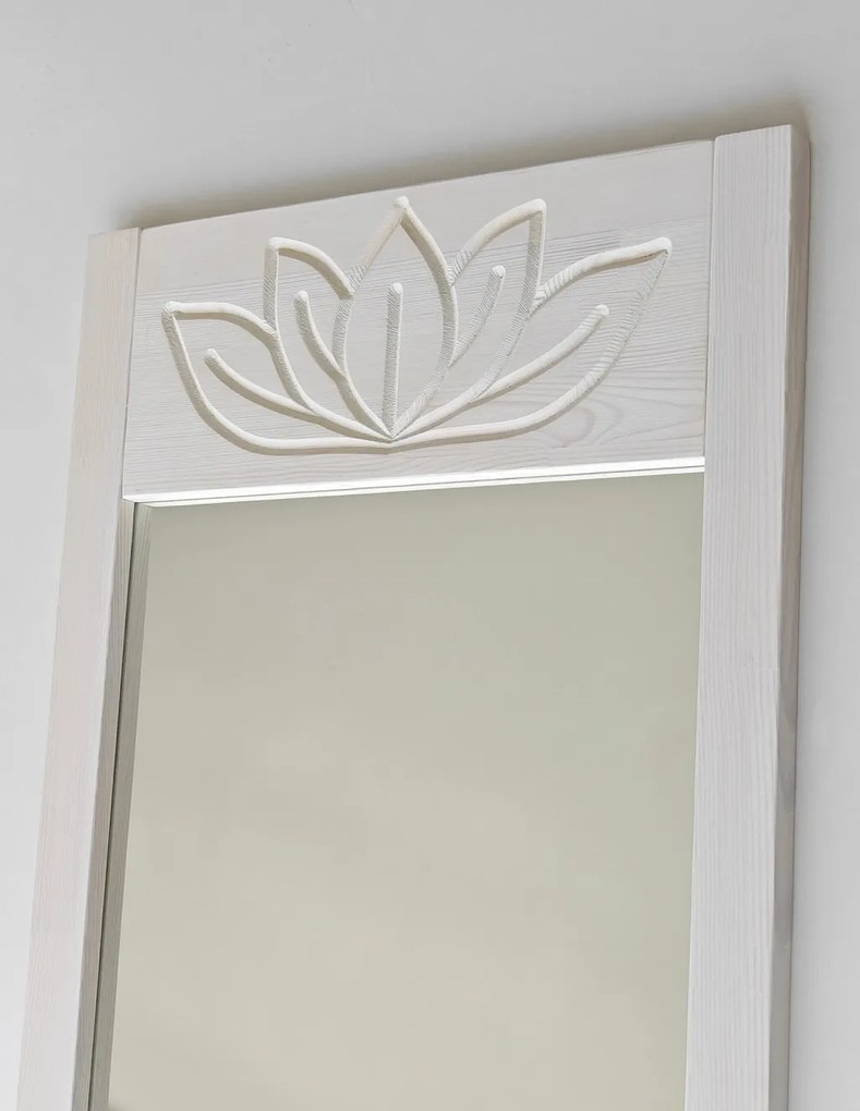 Lotus tükör, fehér, 55 cm