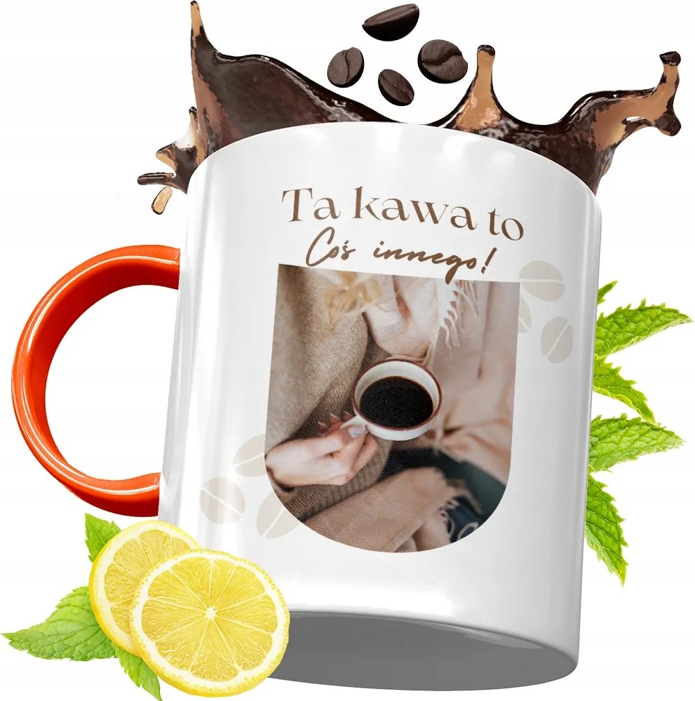 Narancssárga Bögre Baristáknak Ajándék fényképes nyomtatással