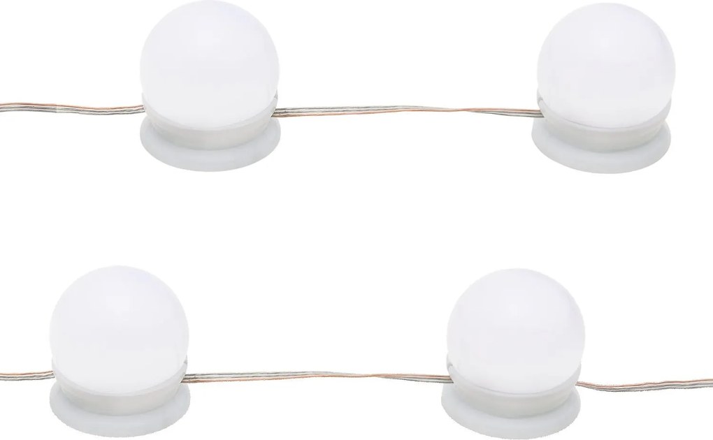 Juskys Bella fésülködőasztal LED világítással - fehér