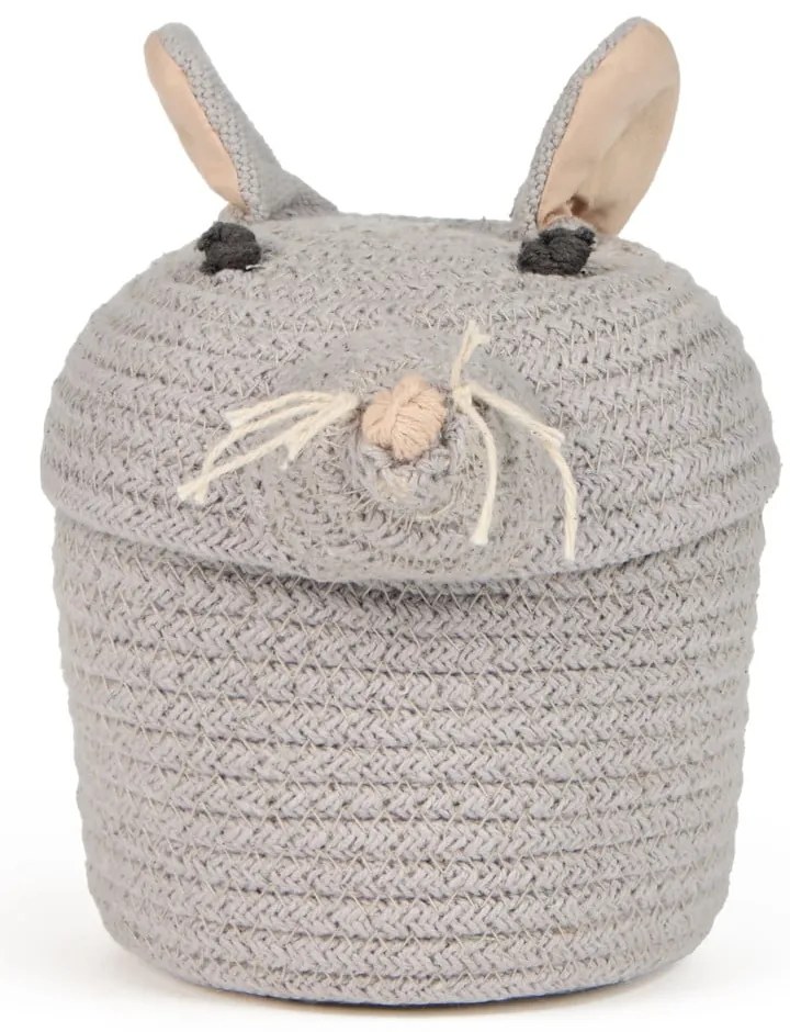 Szürke textil játéktároló kosár ø 15x15 cm Mini Renata the Rat – Lorena Canals