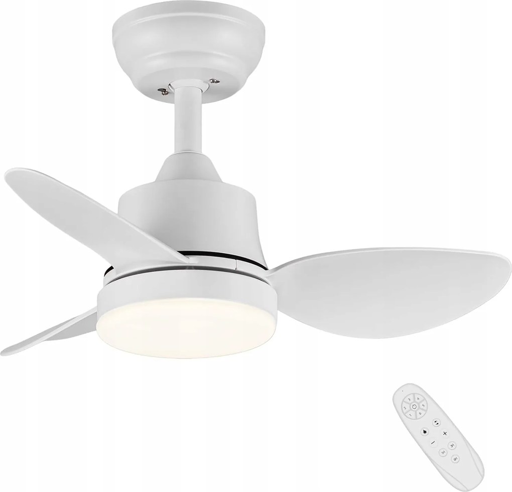 Mennyezeti ventilátor Led világítással Newday 61cm távirányító fehér