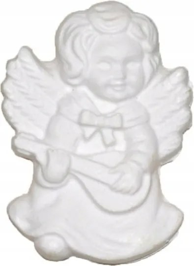 20db Angyalka gitárral gipsz figura 7cm