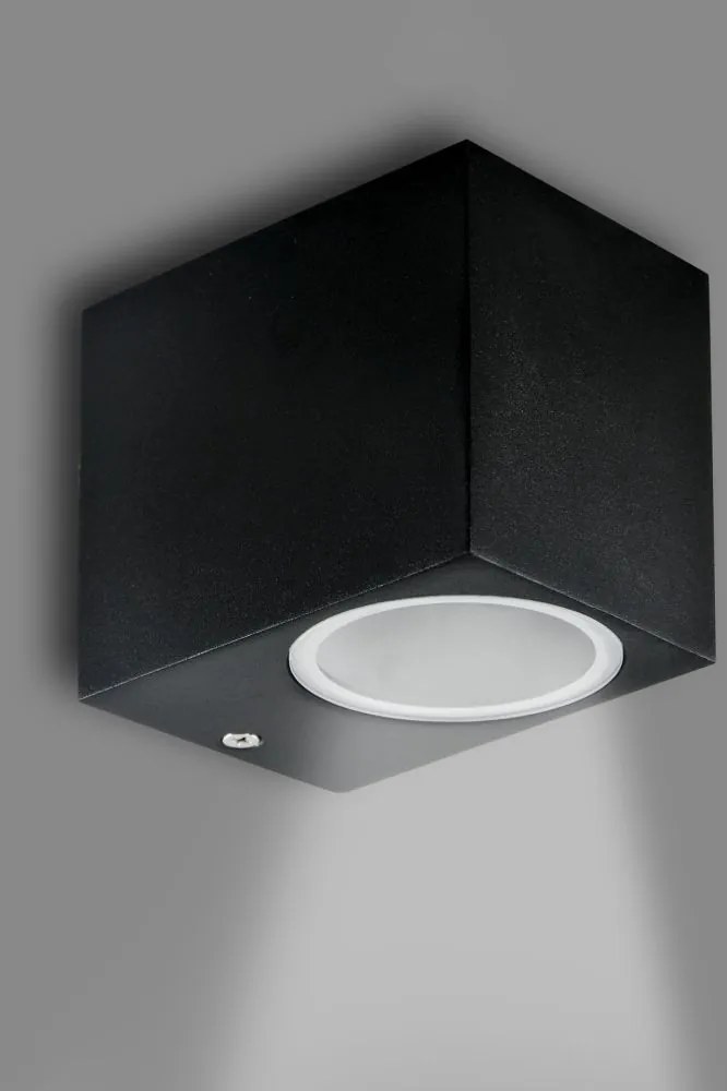 POLUX 303318 BOSTON Modern Kültéri Fali Lámpa Fekete GU10 IP44