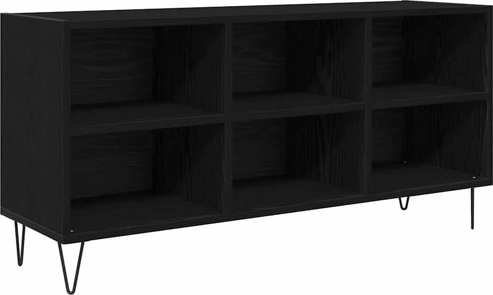 vidaXL TV szekrény Fekete tölgy 103,5 x 30 x 50 cm Faanyag