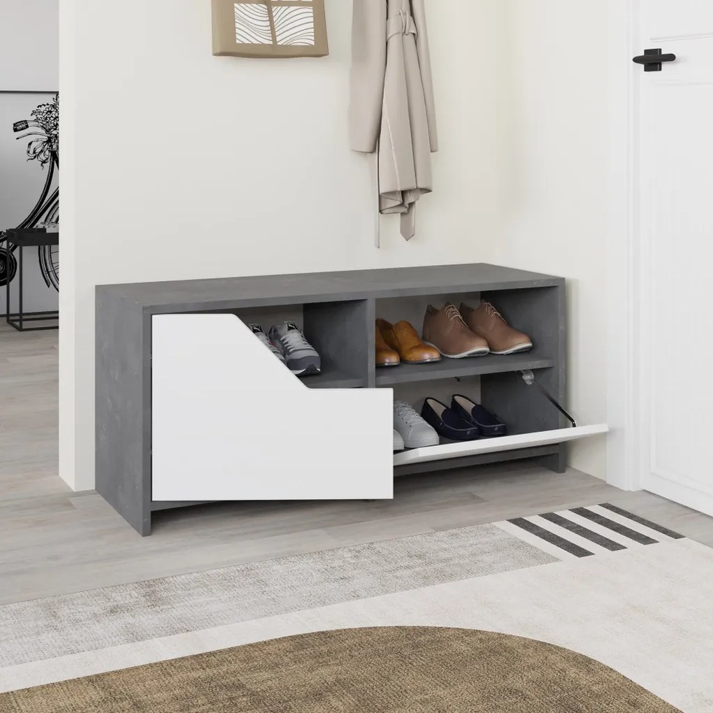 Nexus Shoe Cabinet - Grey, White