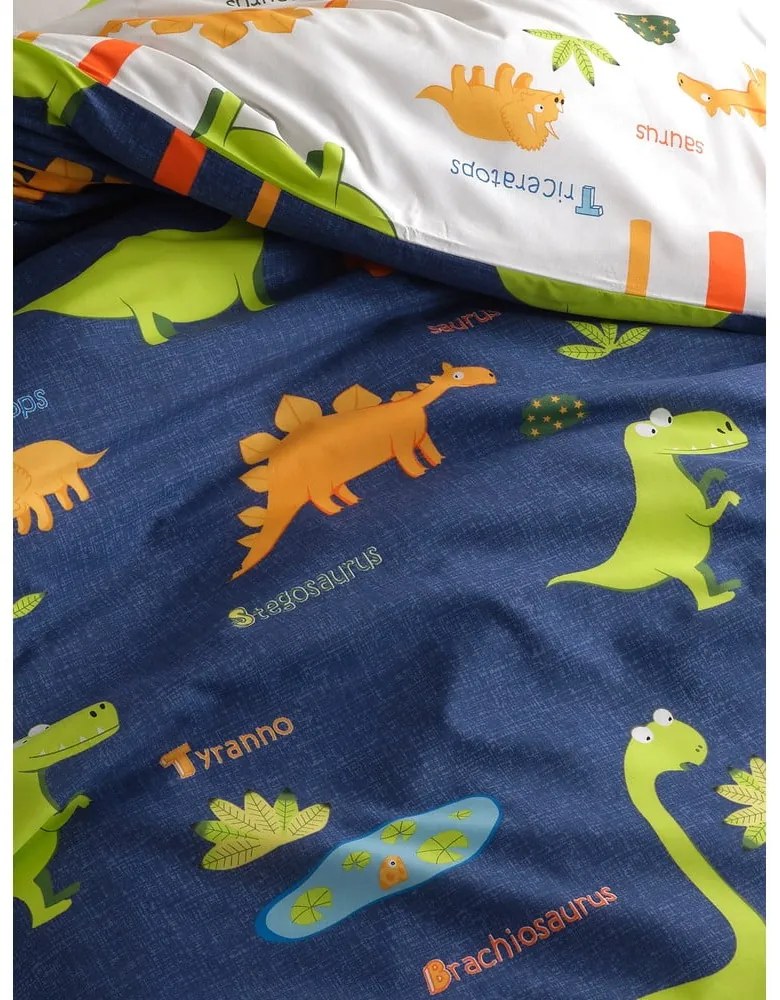 Kék egyszemélyes gyerek ágyneműhuzat 140x200 cm Dinolar – Mijolnir