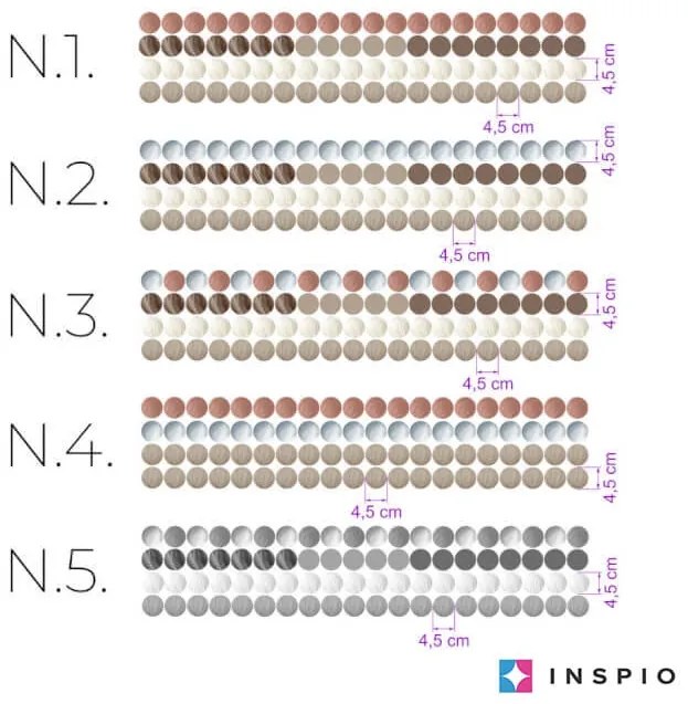 INSPIO Földszínű golyócskák, pöttyök