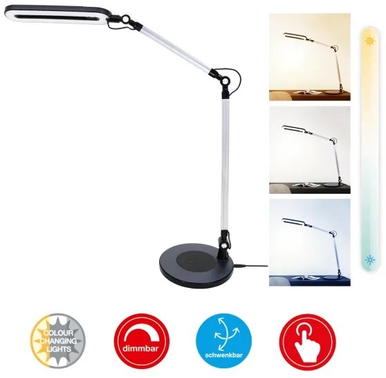 Brilo - LED érintős asztali lámpa, állítható fényerő, 6,6W, 230V, 3000-6000K