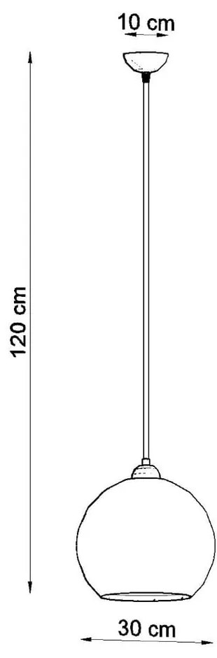Zöld függőlámpa üveg búrával ø 30 cm Bilbao – Nice Lamps