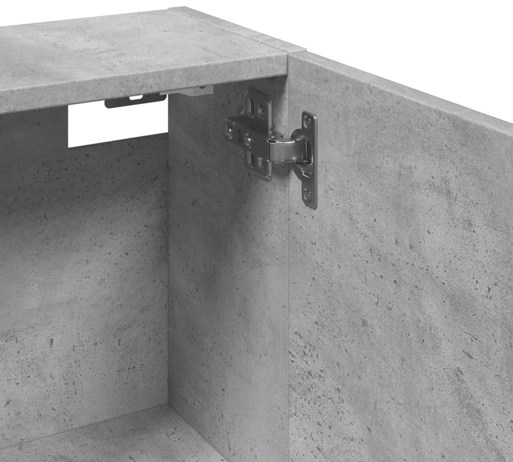 betonszürke fali fürdőszobaszekrény 32x20x67 cm