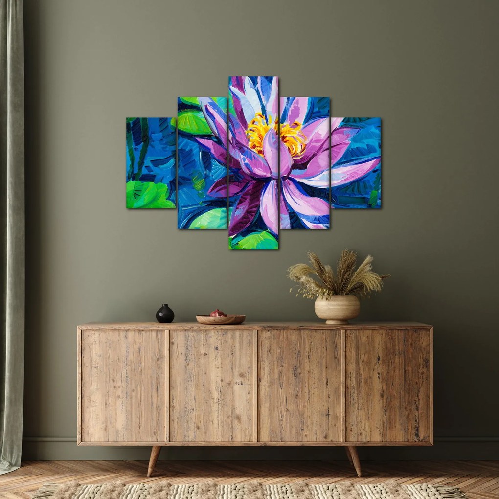Egy vízi liliom képe a vízen (150x105 cm)