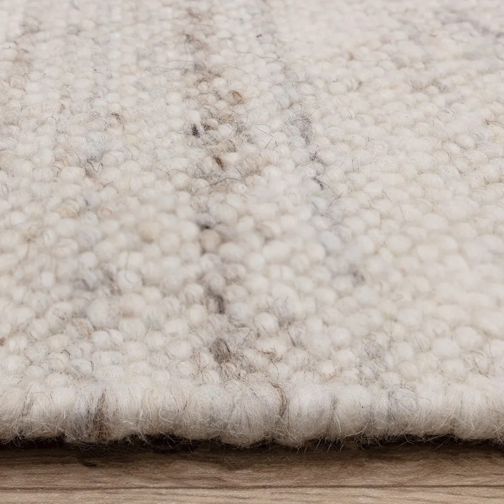 Elefántcsont színű kétoldalas-kézi szövésű gyapjúkeverék szőnyeg 120x170 cm Birkdale Ivory – Asiatic Carpets