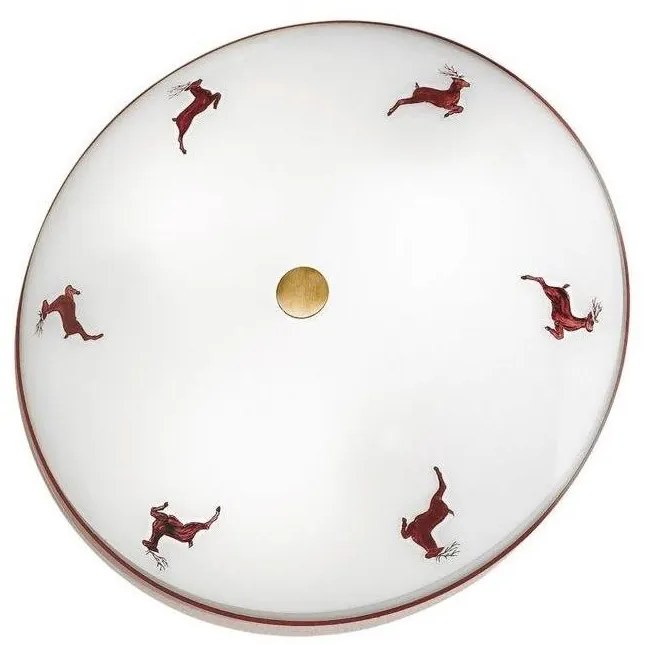 Kolarz 731.U14.4.103-Mennyezeti lámpa NONNA 4xE27/60W/230V pr.54cm piros/réz